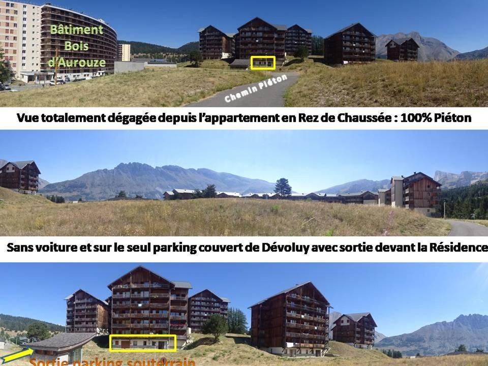 Appartement 8-10 Personnes Superdevoluy Hautes Alpes Rez De Chaussee Vue Panoramique 3 Chambres Saint-Étienne-en-Dévoluy Exterior foto